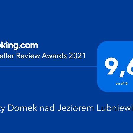 Zolty Domek Nad Jeziorem Lubniewice Bagian luar foto