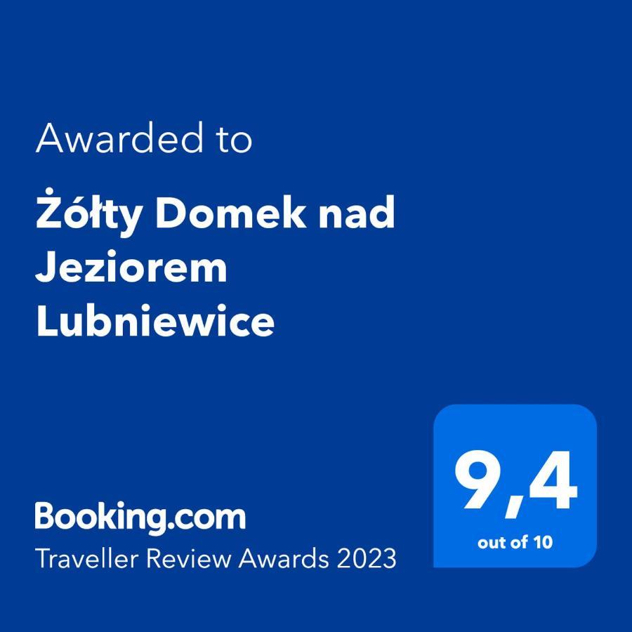 Zolty Domek Nad Jeziorem Lubniewice Bagian luar foto